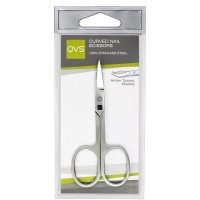 QVS Маникюрные ножницы с загнутыми лезвиями и клиновидными кончиками Curved Nail Scissors