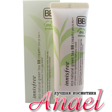 Innisfree BB-крем с зеленым чаем Eco Natural Green Tea с SPF29 PA++ Тон №1 Светло-бежевый (40 мл)