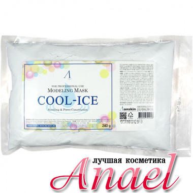 Anskin Сменный пакет успокаивающей альгинатной маски с перечной мятой Modeling Mask Cool Ice Soothing & Pores Management (240 гр)