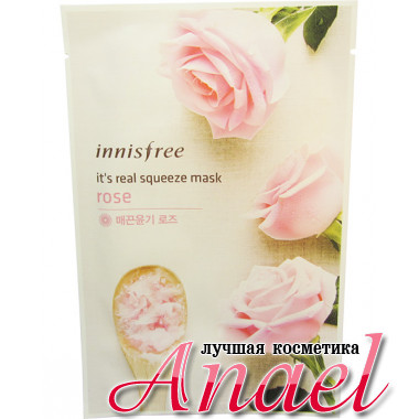 Innisfree Тканевая маска с экстрактом розы It's Real Squeeze Mask Rose (1 шт / 20 мл)