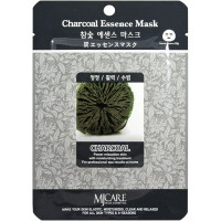Mijin Очищающая и успокаивающая тканевая маска с угольной пудрой MJ Care Charcoal Essence Mask (1 шт х 23 гр)