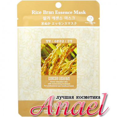 Mijin Тканевая маска с экстрактом рисовых отрубей MJ Care Rice Bran Essence Mask (1 шт х 23 гр)