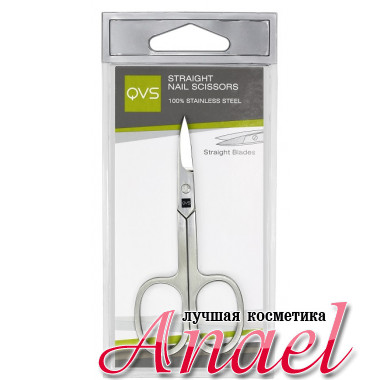 QVS Маникюрные ножницы с прямыми лезвиями Straight Nail Scissors 