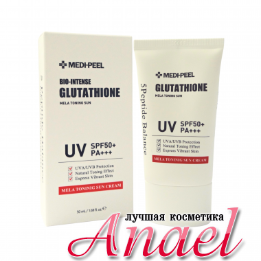 Medi-Peel Санскрин с глутатионом UV SPF50+/PA+++ Glutathione Mela Toninig Sun Cream  (50 мл) 