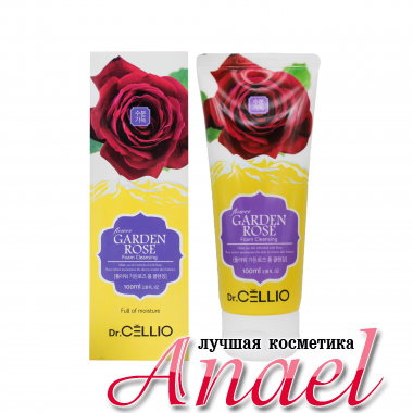 Dr. Cellio Очищающая пенка для умывания с экстрактом розы Flower Garden Rose Foam Cleansing (100 мл)