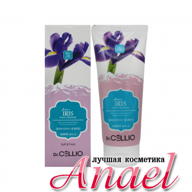 Dr. Cellio Очищающая пенка для умывания с экстрактом ириса Flower Iris  Foam Cleansing (100 мл)