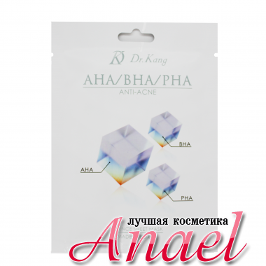 Dr. Kang Тканевая маска против акне с AHA/BHA/PHA растительными кислотами AHA/BHA/PHA Anti-Acne Essence Sheet Mask (21 мл)