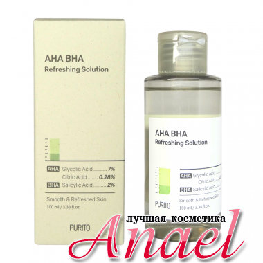 Purito Освежающий Кислотный Тонер AHA BHA Refreshing Solution (100 мл)