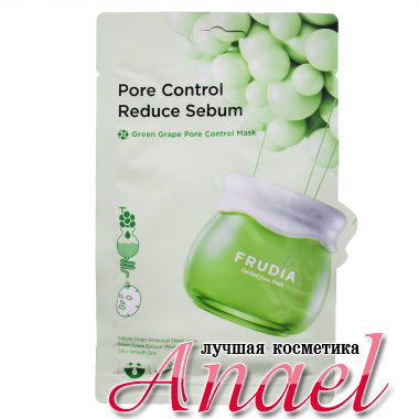 Frudia Себорегулирующая тканевая маска с зеленым виноградом Pore Control Reduce Sebum Green Grape (20 мл)					