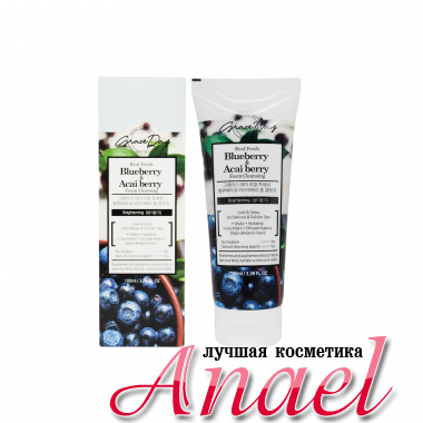 Grace Day Мягкая пенка для умывания с экстрактами черники и ягод асаи Blueberry&Acai Berry Foam Cleansing (100 мл)			