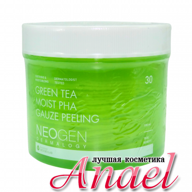 NEOGEN Пилинг-пэды с зеленым чаем Green Tea Moist PHA Gauze Peeling (30 шт)