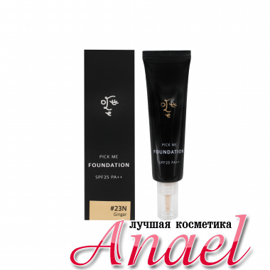 Ottie Антивозрастная осветляющая тональная основа под макияж  Pick Me Foundation SPF25PA++ #23N Ginger (30ml) 