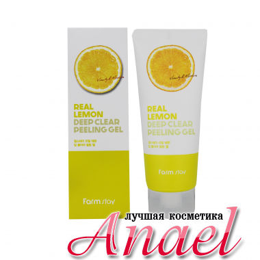 Farm Stay Пилинг гель для лица с экстрактом лимона Real Lemon Deep Peeling Gel (100 мл)