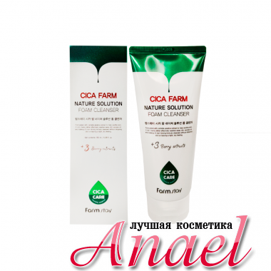 Farm Stay Пенка для умывания с центеллой азиатской Cica Farm Nature Solution Foam Cleanser (180 мл)