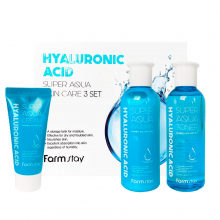 Farm Stay Набор средств по уходу за кожей с гиалуроновой кислотой Hyaluronic Acid Super Aqua Skin Care 3 Set (3 предмета)