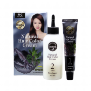 Bosnic Безаммиачная крем-краска для волос с хной и чернилами кальмара Темно-Коричневая Natural Hair Color Cream (40мл\80мл) 