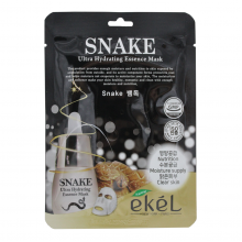 Ekel Ультра-увлажняющая антивозрастная тканевая маска с экстрактом змеиного яда Snake Ultra Hydrating Essence Mask (25 мл)