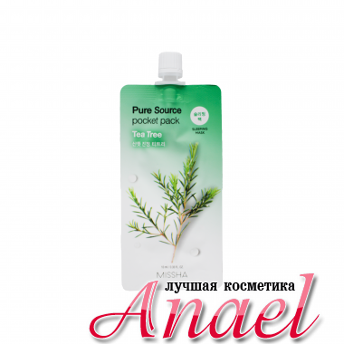 Missha Ночная маска для лица с экстрактом чайного дерева Pure Source Pocket Tea Tree (10 мл)