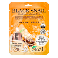 Ekel Ультра-увлажняющая тканевая маска с муцином чёрной улитки Black Snail Ultra Hydrating Essence Mask (25 мл)