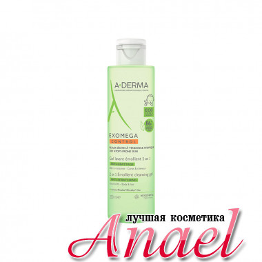 A-Derma Очищающий гель 2 в 1 для волос и тела Exomega Control Emollient Cleansing Gel (200 мл)