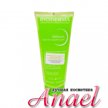 Bioderma Очищающий гель мусс актив для проблемной кожи склонной к акне Sebium Gel Moussant Actif (200 мл)