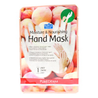 Purederm Увлажняющая питающая маска-перчатки для рук «Персик» Moisture & Nourishing Hand Mask (1 пара х 13 гр)