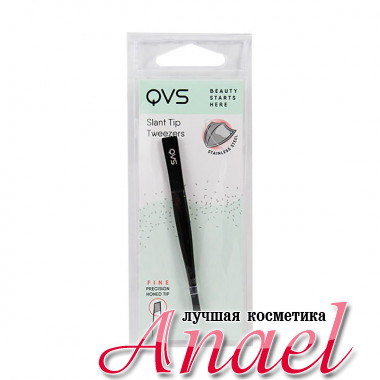 QVS Пинцет со скошенными кончиками Slant Tip Tweezers