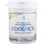 Anskin Успокаивающая альгинатная маска с перечной мятой Modeling Mask Cool Ice Soothing & Pores Constriction (240 гр)