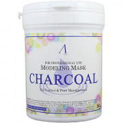 Anskin Альгинатная маска с угольной пудрой Modeling Mask Charcoal Oil Control & Pore Management (240 гр)