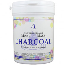 Anskin Альгинатная маска с угольной пудрой Modeling Mask Charcoal Oil Control & Pore Management (240 гр)