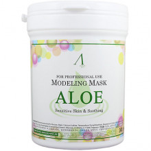 Anskin Успокаивающая альгинатная маска с экстрактом алоэ Modeling Mask Aloe Sensitive skin & Soothing (240 гр)