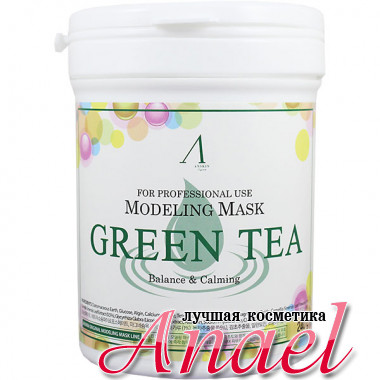 Anskin Успокаивающая альгинатная маска с экстрактом зеленого чая Modeling Mask Green Tea Balance & Calming (240 гр)