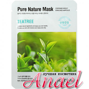 Anskin Secriss Тканевая маска с экстрактом чайного дерева Pure Nature Mask Tea Tree (1 шт)