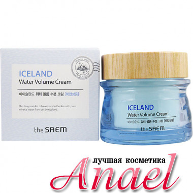 The Saem Увлажняющий крем с минеральной водой и экстрактом исландского мха для комбинированной кожи лица Iceland Water Volume Cream (80 мл)