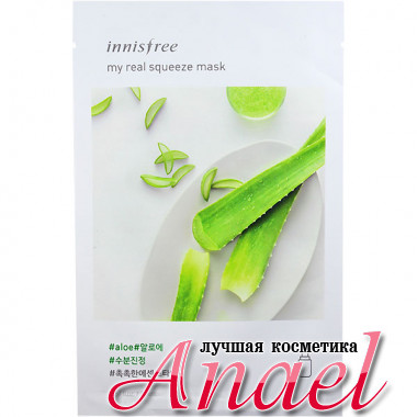 Innisfree Тканевая маска с экстрактом алоэ It's Real Squeeze Mask Aloe (1 шт / 20 мл )