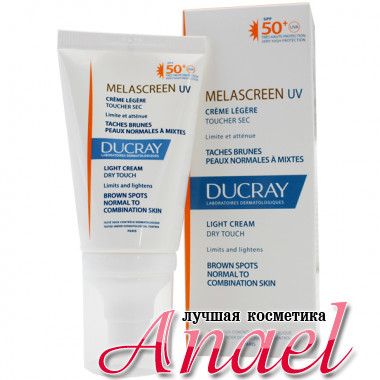 Ducray Солнцезащитный отбеливающий крем против пигментации для нормальной и комбинированной кожи с SPF 50+ Melascreen UV Light Cream (40 мл)