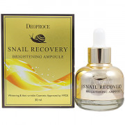 Deoproce Восстанавливающая, осветляющая ампульная сыворотка с улиточным муцином Snail Recovery Brightening Ampoule (30 мл)