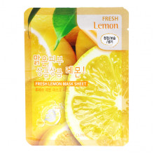 3W Clinic Тонизирующая тканевая маска для лица «Свежий лимон» Fresh Lemon Mask Sheet (1 шт х 23 гр)