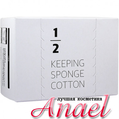 Ottie Спонжи-салфетки из 100% натурального хлопка Keeping Sponge Cotton (40 шт)