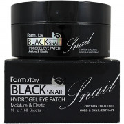 Farm Stay Гидрогелевые патчи под глаза с муцином черной улитки Black Snail Hydrogel Eye Patch (60 шт)