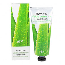 Farm Stay Успокаивающий крем для рук «Видимая разница» с экстрактом алоэ Visible Difference Hand Cream Aloe Vera 97% (100 мл)