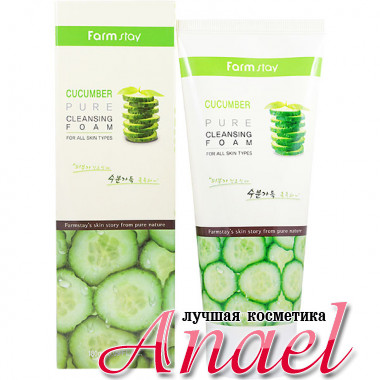 Farm Stay Пенка для умывания с экстрактом огурца Cucumber Pure Cleansing Foam (180 мл)