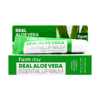 Farm Stay Бальзам для губ «Экстремальное увлажнение» с экстрактом алоэ Real Aloe Vera Essential Lip Balm (10 мл)
