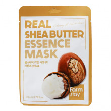 Farm Stay Питающая тканевая маска с маслом ши для сияния кожи Real Shea Butter Essence Mask Glossy & Nutrition (1 шт х 23 мл)