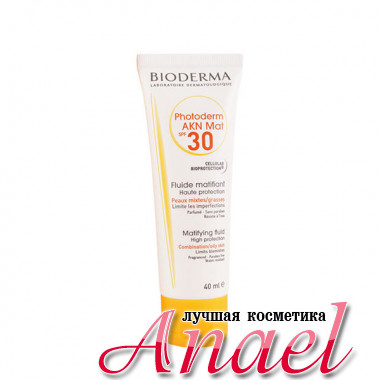 Bioderma Солнцезащитный матирующий флюид Фотодерм с SPF30+ для жирной и проблемной кожи Photoderm AKN Mat (40 мл)