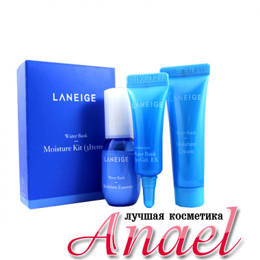 Laneige Набор миниатюр экстра-увлажняющих средств для лица и контура глаз  «Водяной вал» Water Bank Moisture Kit (3 предмета)