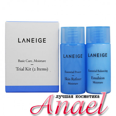 Laneige Набор миниатюр «Базовый уход и увлажнение» для нормальной и сухой кожи Basic Care_Moisture Trial Kit (2 предмета)