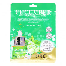 Ekel Ультра-увлажняющая тканевая маска с огурцом для лица Cucumber Ultra Hydrating Essence Mask (1 шт x 25 мл)