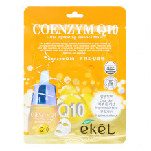 Ekel Ультра-увлажняющая антивозрастная тканевая маска с убихиноном (коэнзимом Q10) Сoenzyme Q10 Essence Mask (1 шт x 25 мл)