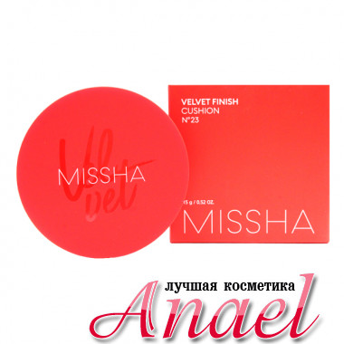Missha Матирующий кушон для макияжа Velvet Finish Cushion SPF50+ PA+++ Тон 23 Натуральный беж (15 гр)